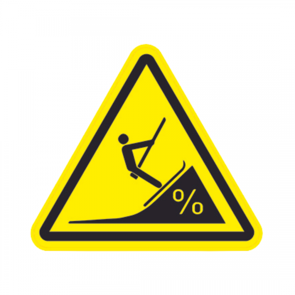 Panneau Triangle Sticker Danger Forte pente téléski TRI-STI160